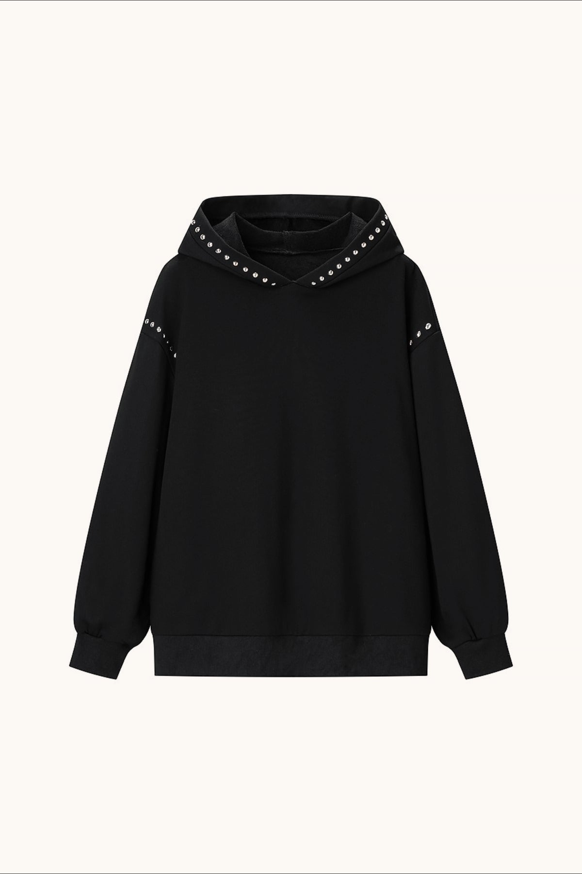 Studded Oversized Pullover Hoodie