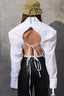 Cutout Back Vintage Blouse