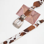 Boho Cow Print Wide Waist Belt