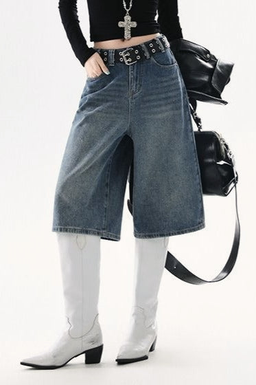 High Waist Cropped Wide Leg Vintage Jeans Secondary image
