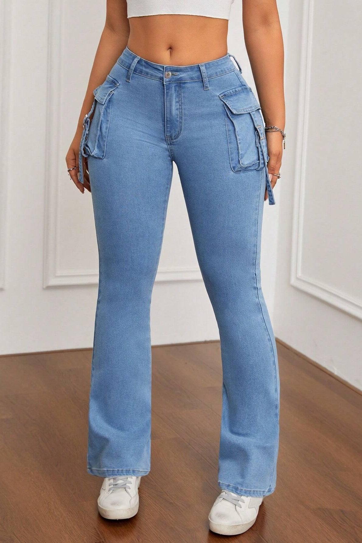 Slim Fit Stretch Flare Jeans Secondary image