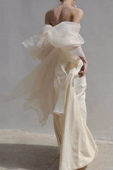 Strapless Satin Mermaid Slim Fit Prom Dress