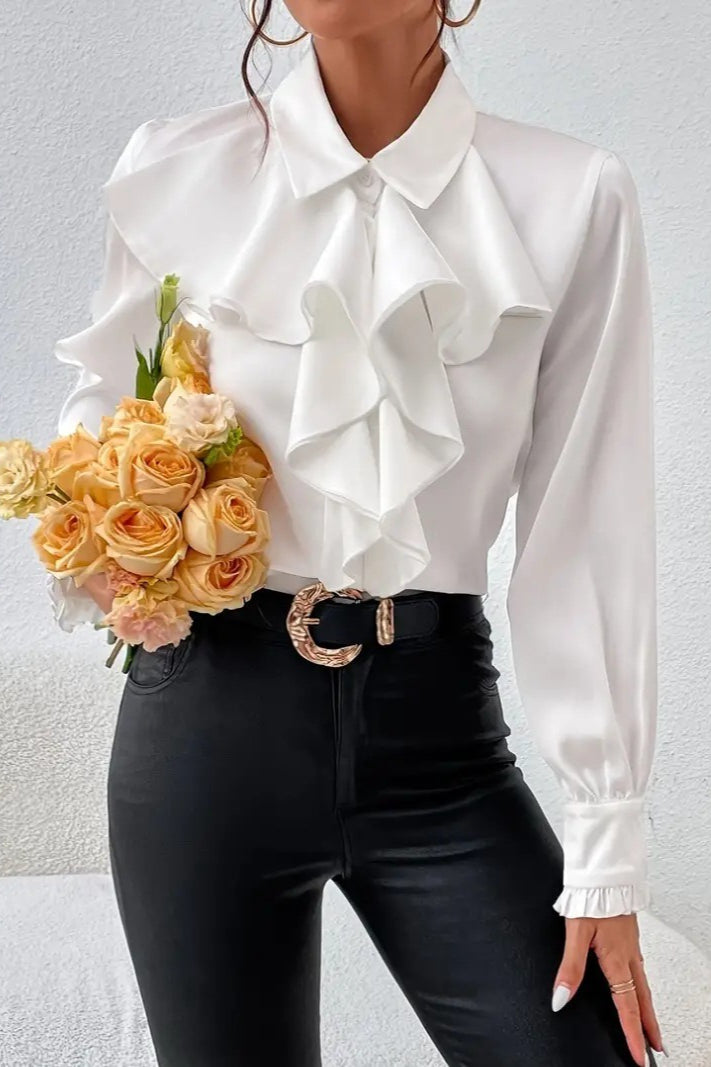 Ruffle Layered Long Sleeve Blouse Main image