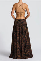 Elegant Metal Trim Bodycon Vacation Dress
