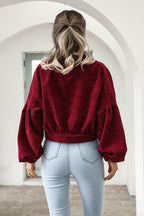 Button Up Corduroy Short Jacket