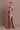 High Neck Draped Satin Slit Formal Dress Secondary image