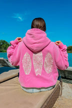 Surfboard Embroidered Fleece Lined Hoodie