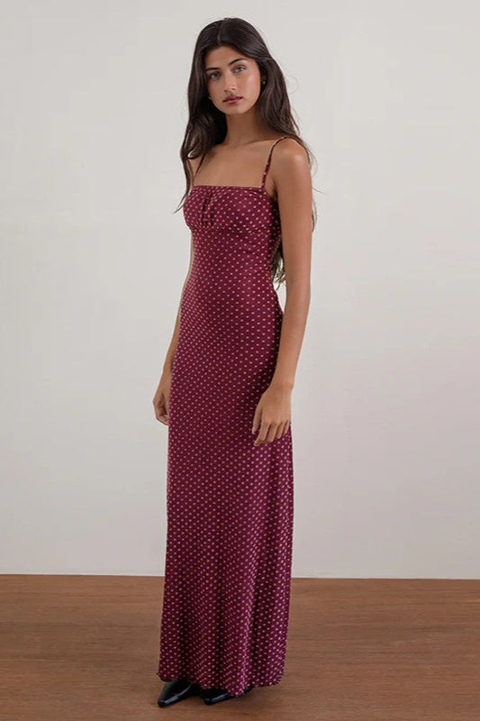 Sexy Backless Polka Dot Cami Maxi Dress Secondary image