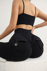 Utility Button High-Waist Booty Leggings