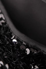 Black Velvet Sequin Blazer Coat