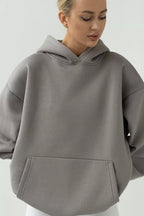 Oversized Solid Pullover Hoodie