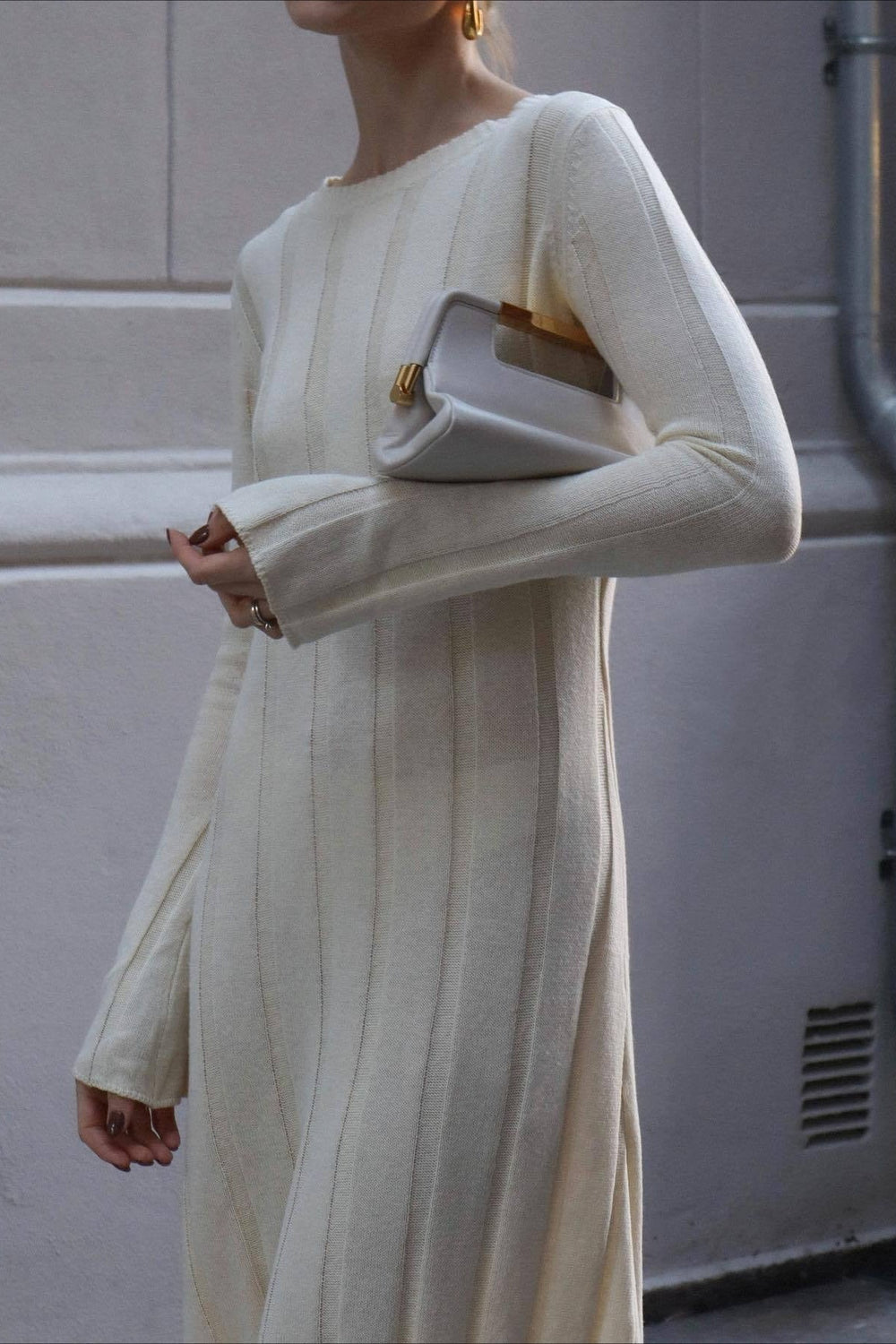 Solid A Line Maxi Sweater Dress