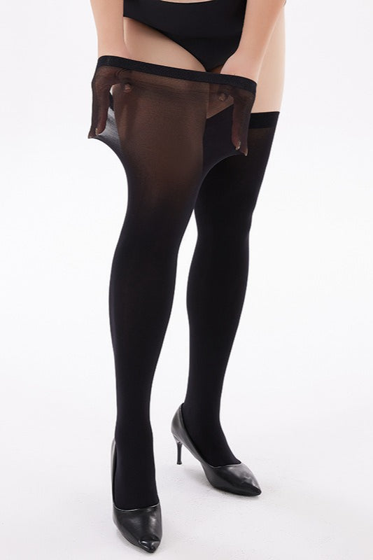 Plus Size 50D Velvet Thigh-High Stockings Main image