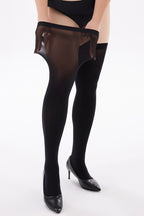 Plus Size 50D Velvet Thigh-High Stockings