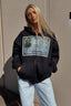 Retro Graphic Loose Fit Zip Hoodie