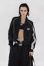 Embroidered Retro Bomber Jacket Black / S