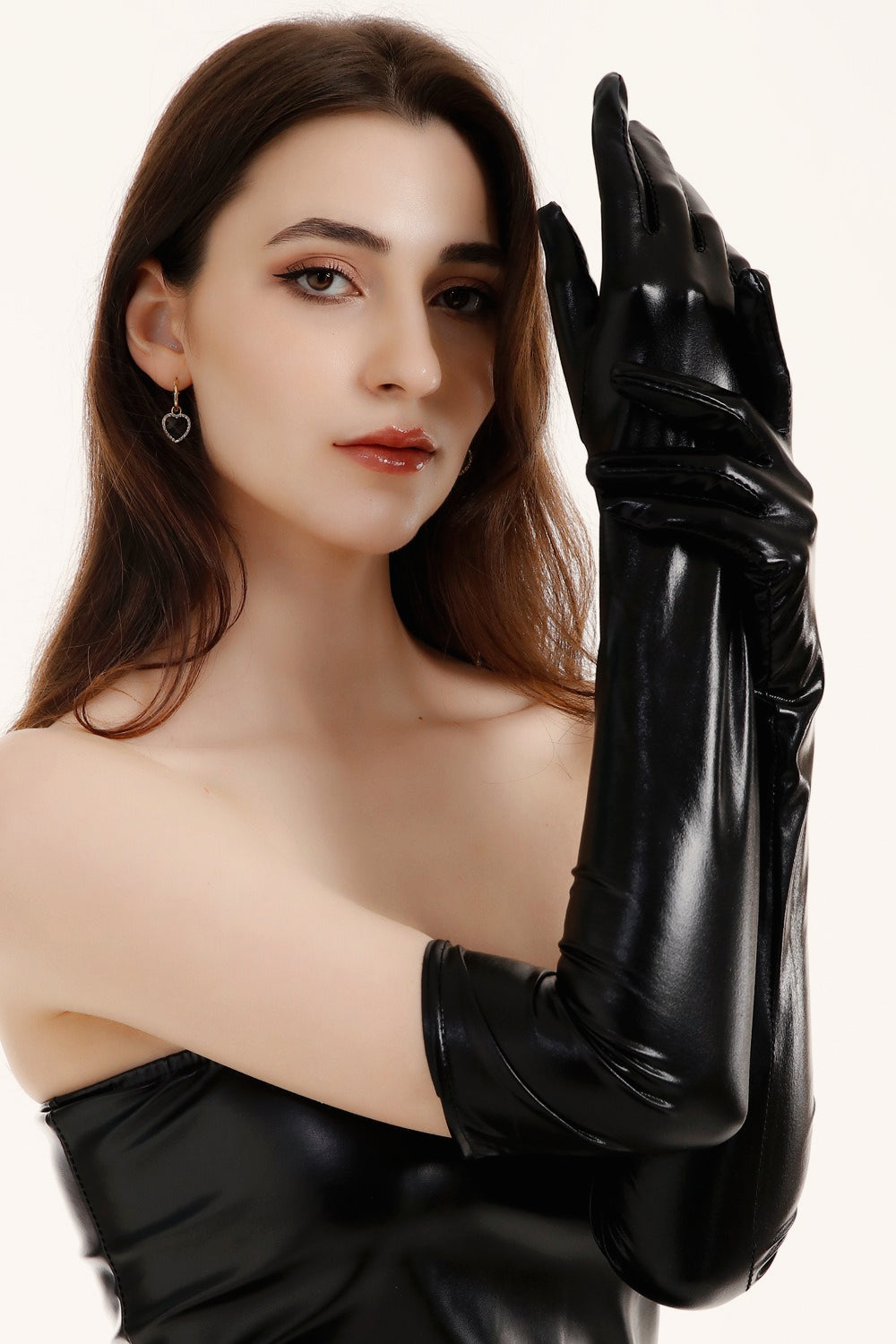 Gold Foil Tight Fit Stage Performance Gloves Secondary image