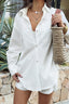 Simple Solid Relaxed Open Starfish Button Blouse