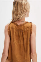 Patchwork Lace Sleeveless Top Boho Pants Set