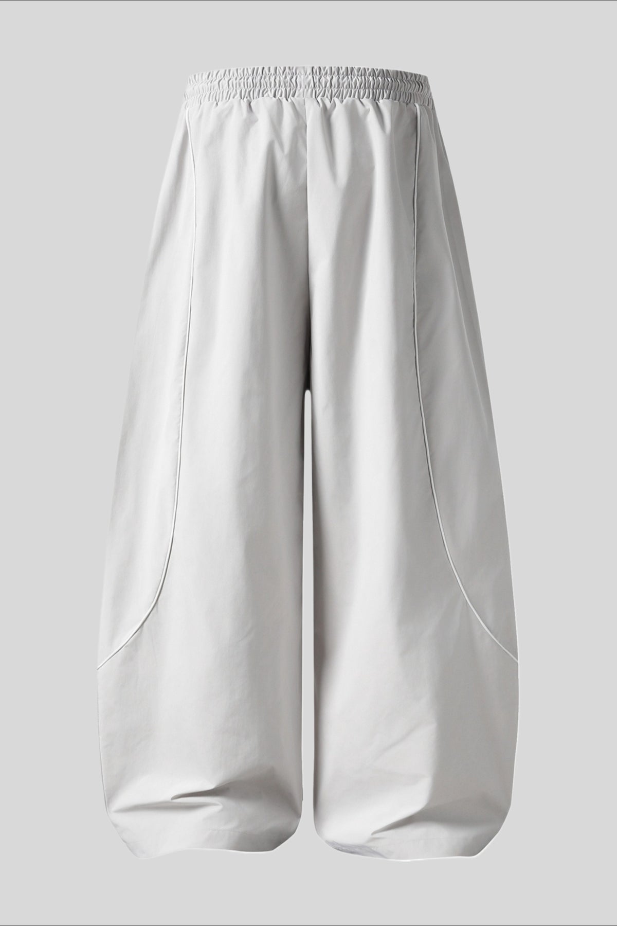 Contrast Piping Colorblock Barrel Leg Pants