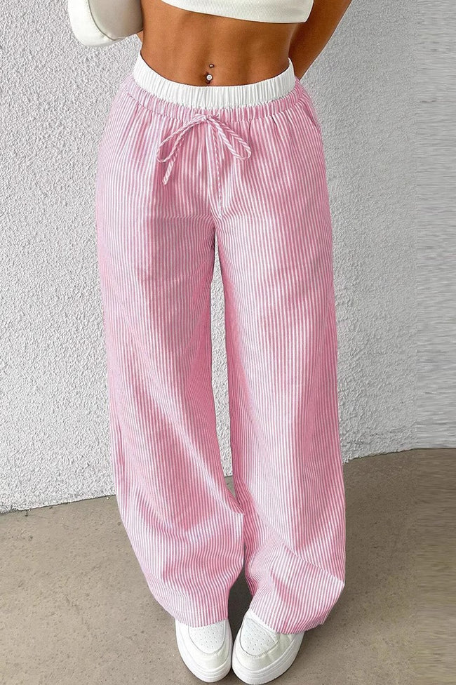 Stripe Plaid Pattern Knit Pants Main image