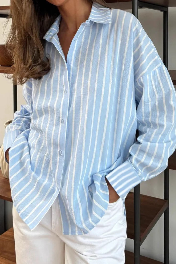 Striped Long Sleeve Blouse Secondary image