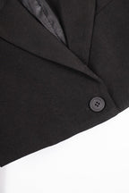 Mini Skirt with Lapel Blazer Two Piece Set