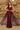 Classic Burgundy Sequin Mesh V Neck U Back Prom Dress Secondary image