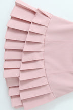 Halter Tiered Pleated Mini Cocktail Dress