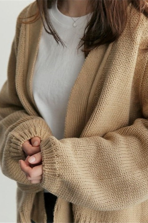 ropped Relaxed Cardigan Secondary image