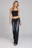 Vintage Ultra Low Rise Washed Flare Jeans