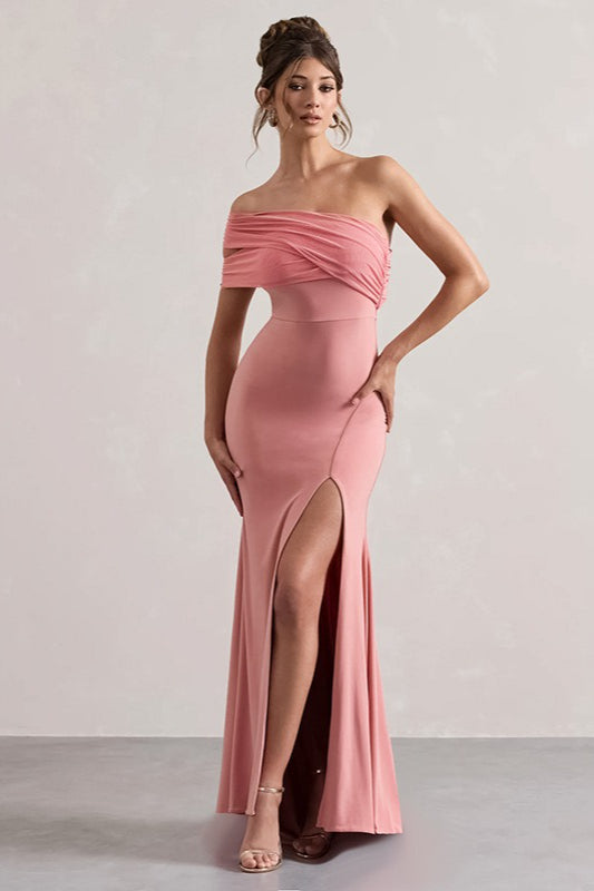 Mesh Asymmetric Formal Dress Main image