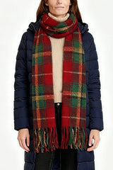 Checkered Warm Christmas Scarf