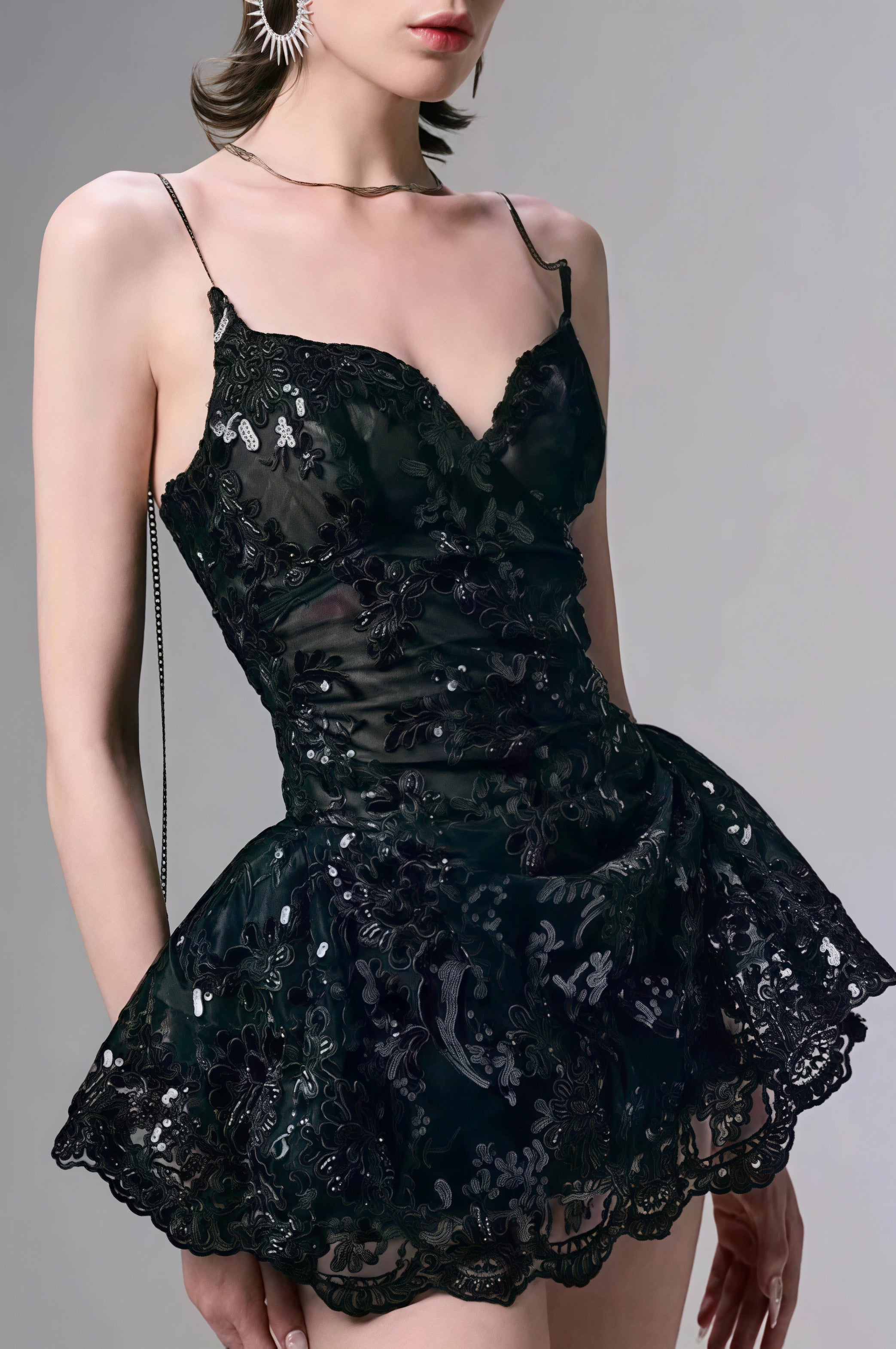 Lace Spaghetti Strap Mini Dress Main image