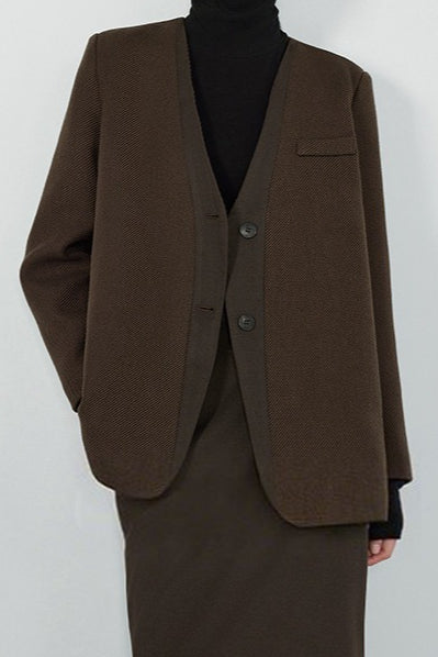 V Neck Single Breasted Blazer Secondary image