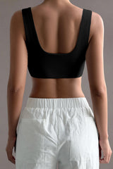 Minimalist Solid U‑Neck Spaghetti Strap Tank Top
