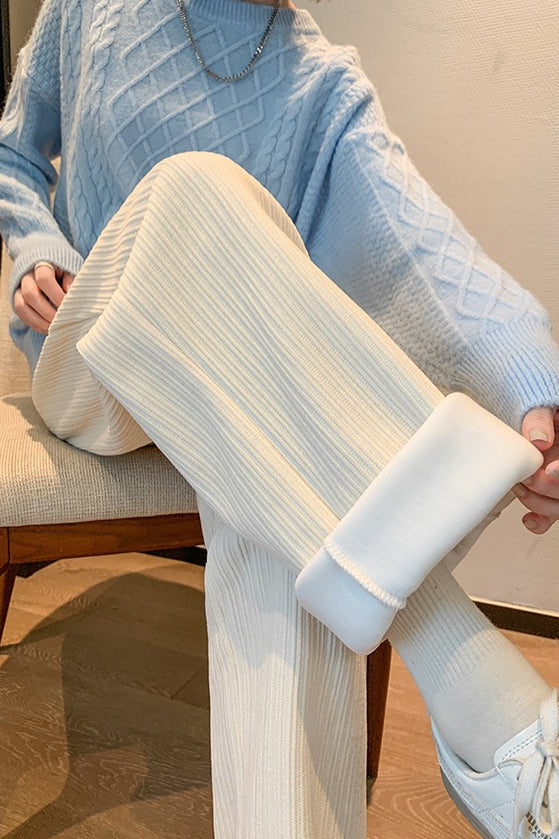High Waist Corduroy Knit Pants Secondary image
