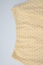Yellow Polka Dot Draped Neck Asymmetrical Skirt Set