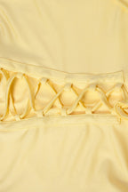 Elegant Solid Color Lace Up Ruched Maxi Dress