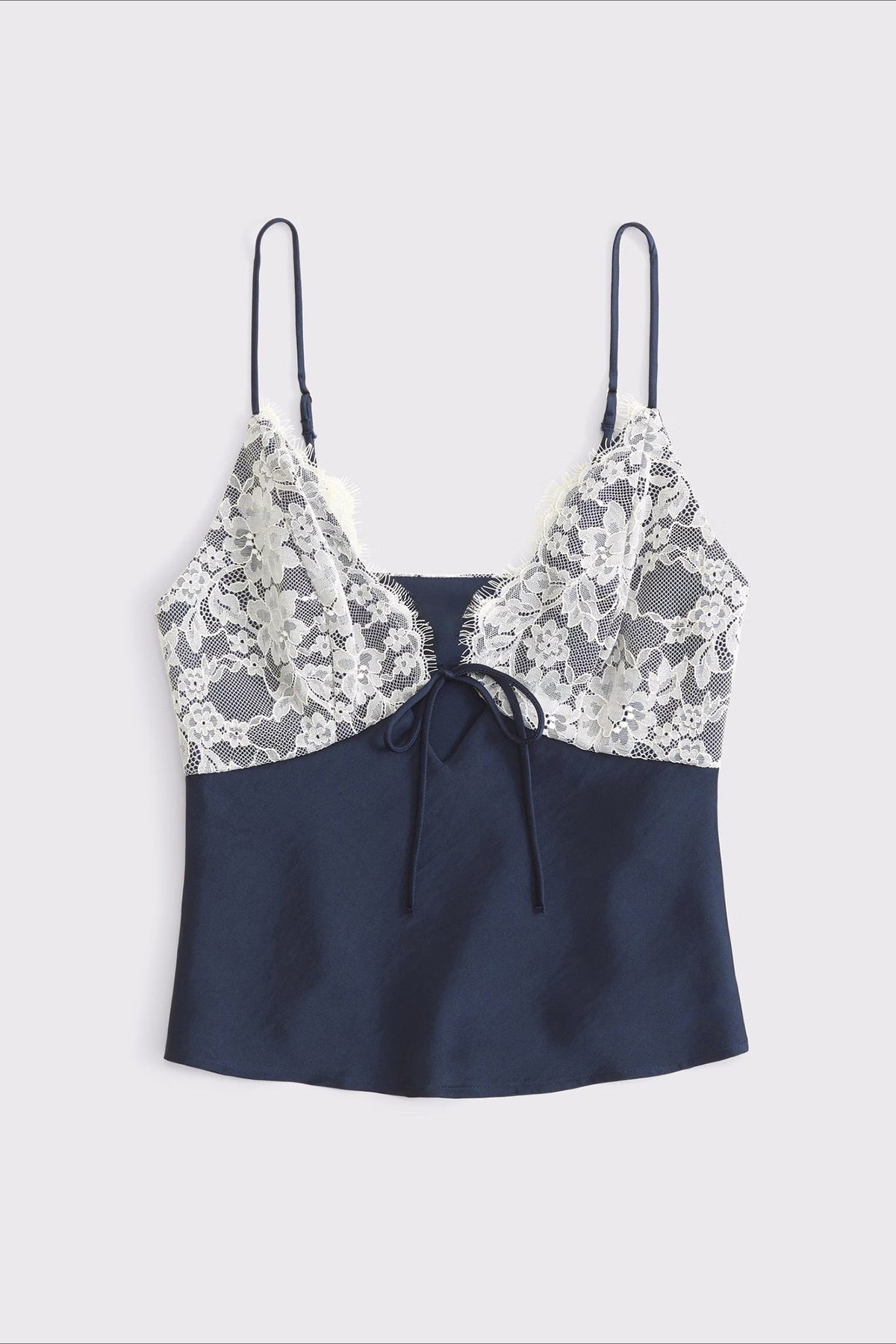 Contrast Lace Patchwork V Neck Cami