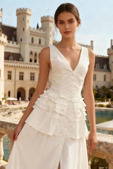 Elegant Vintage Sleeveless Swing Tiered Prom Dress