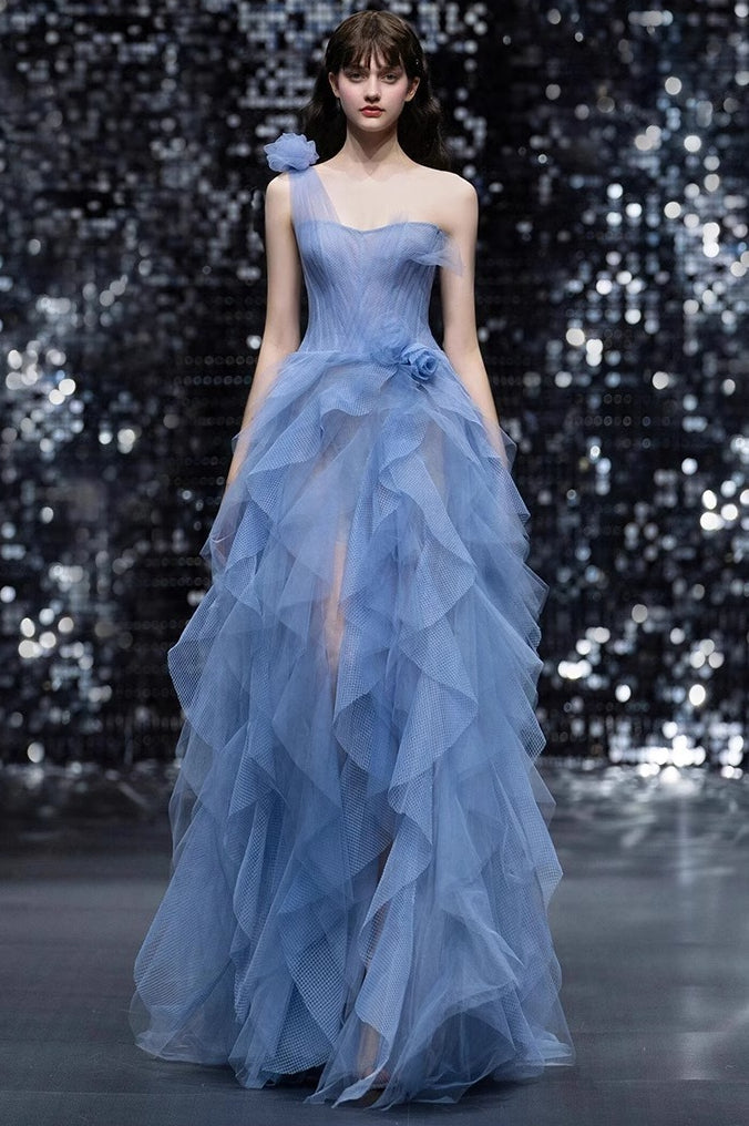 Blue Bustier Sleeveless Formal Dress XS / Blue Main image
