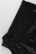 Glitter Tube Top Skinny Two Piece Shorts Set