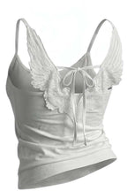 Angel Wing Lace Tie Back Tank Top