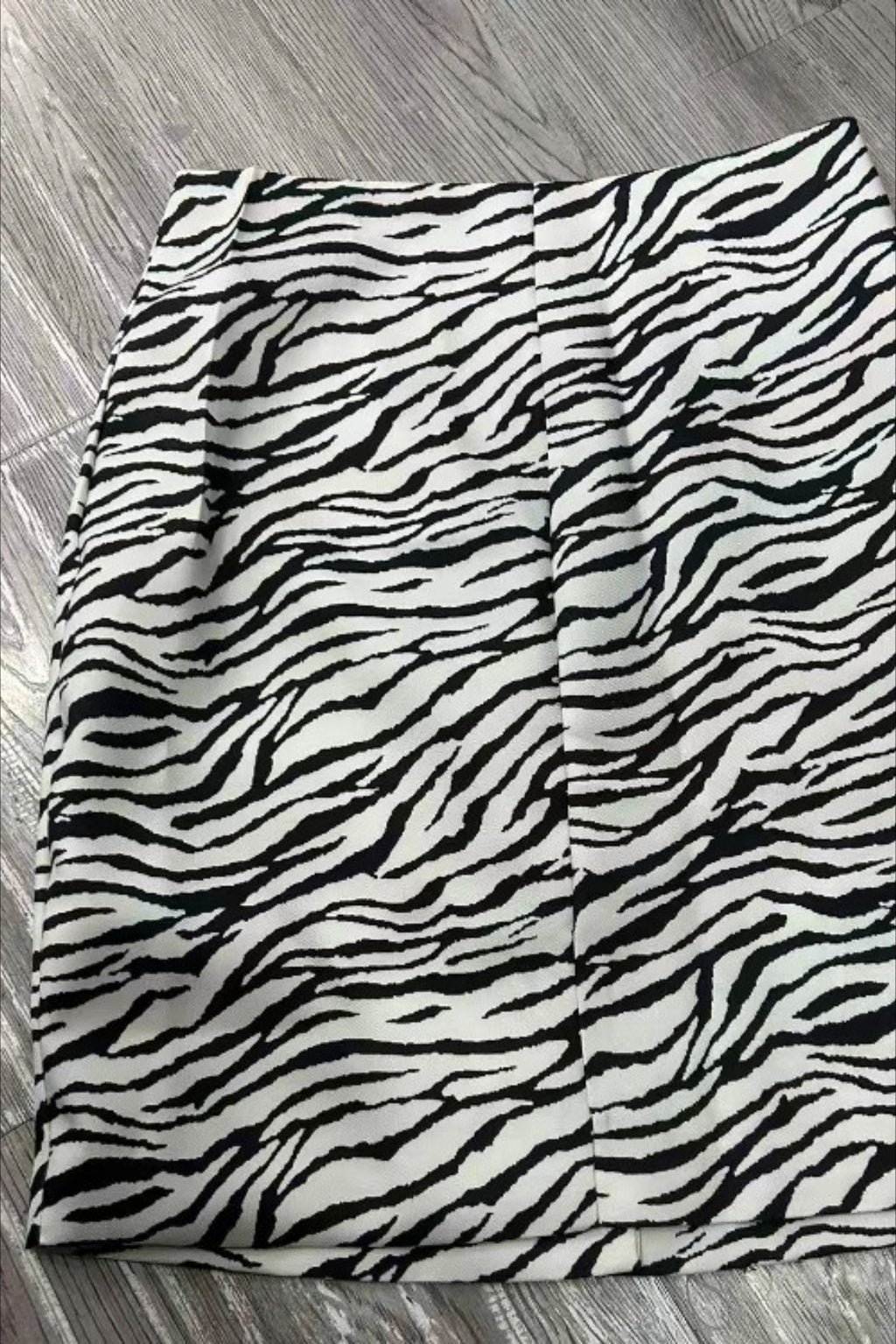 V Neck Zebra Print Two Piece Blazer Skirt Set
