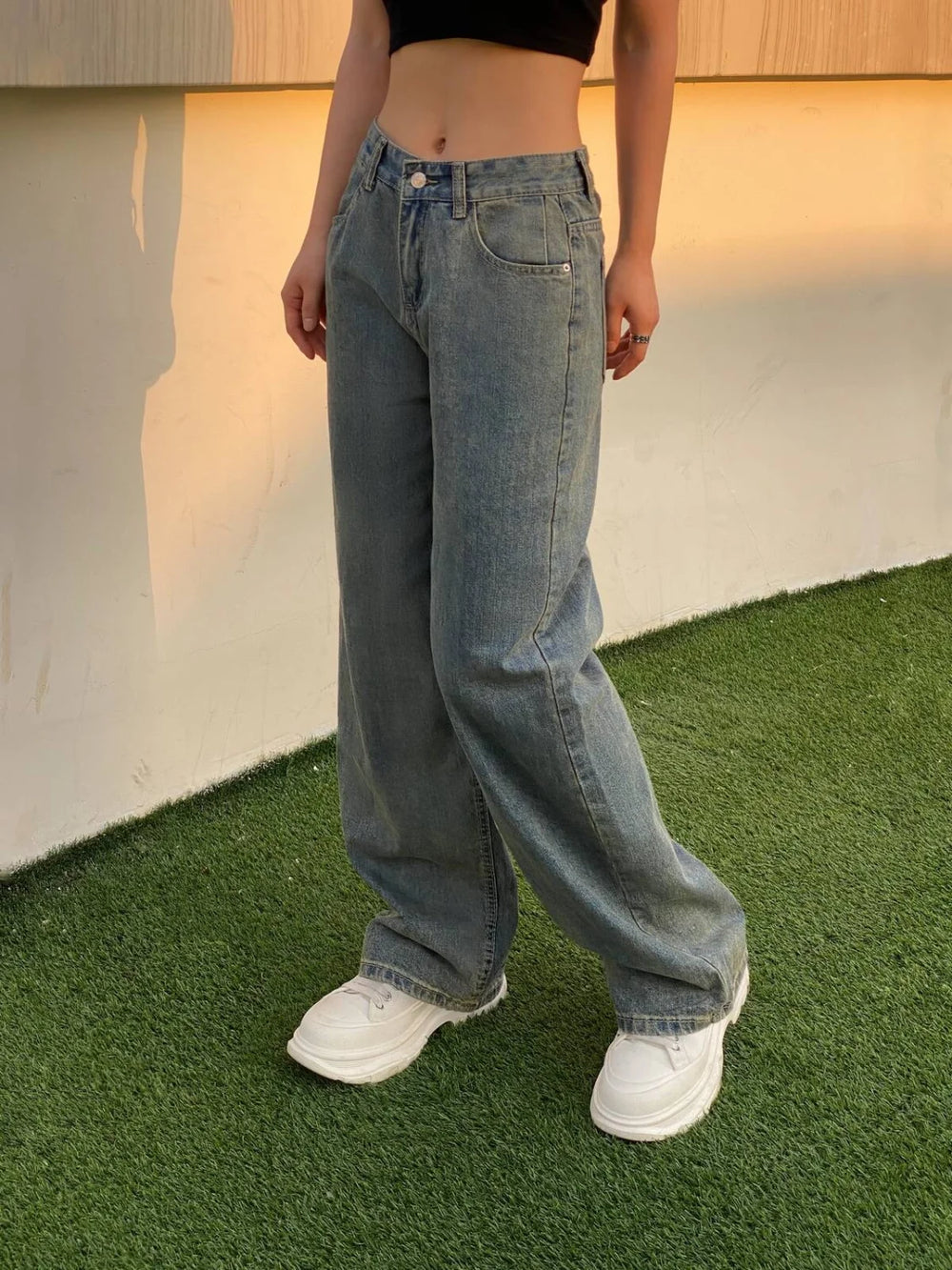 90s Washed High Waist Boyfriend Jeans Boyfriend Jeans