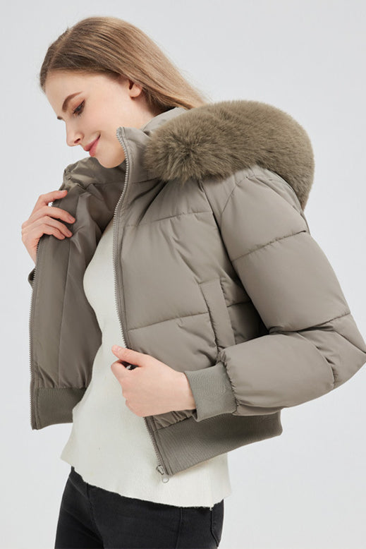 Short Waist Slim Puffer Coat coats Main image