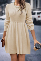 Loose Fit Knit Sweater Dress