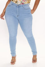 Slimming Stretch High Waist Skinny Jeans