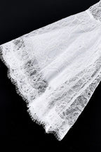 Lace Flounce Collar Ruffled Sleeve Sexy Blouse
